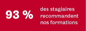 93% des stagiaires recommandent nos formations