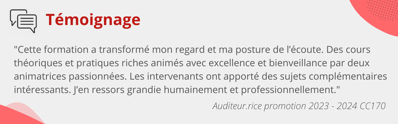 Témoignage d'une auditrice en 2024 pour le certificat de compétences - Accompagnement en addictologie via le counseling