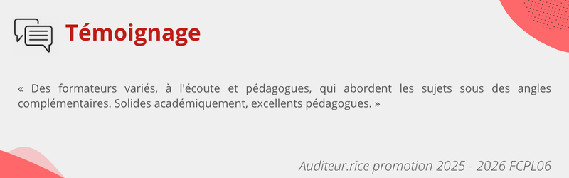 Témoignage FCPL06 2025-2026