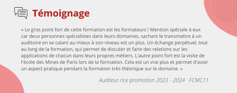 Témoignage FCMC11 2023-2024